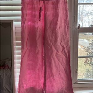Lilly Pulitzer Pink Sheer Wide-Leg Pants